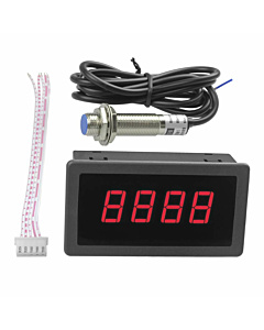 Tachometer Indicators Hall Proximity Sensor LED 4 Digit Red Display