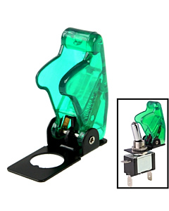Toggle Switch Safety Cap - Transparent Green