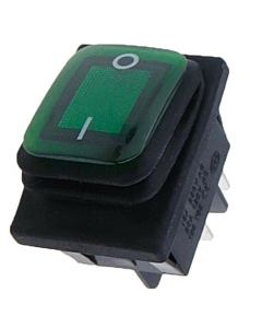 ProMax 16A 250V DPDT Rocker Switch 12V Green Led 2 Position ON OFF Latching Control KCD4 IP67