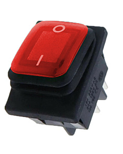 ProMax 16A 250V DPDT Rocker Switch 12V Red Led 2 Position ON OFF Latching Control KCD4 IP67