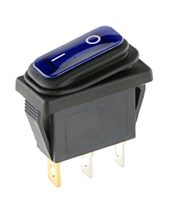 ProMax 16A 250V SPST Rocker Switch 12V Blue Led 2 Position ON OFF Latching Control KCD3 IP67
