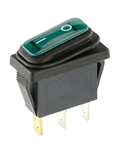 ProMax 16A 250V SPST Rocker Switch 240V Green Led 2 Position ON OFF Latching Control KCD3 IP67
