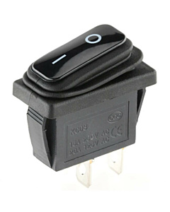 ProMax 16A 250V SPST Rocker Switch Black 2 Position ON OFF Latching Control KCD3 IP67