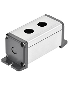 Promax 16mm 2-Hole Aluminum Push Button Enclosure - Industrial Switch Control Box with Flanged Mounts