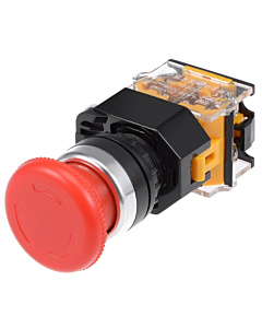 ProMax 22MM Emergency Stop Switch Plastic Mushroom Head NO NC Without LED