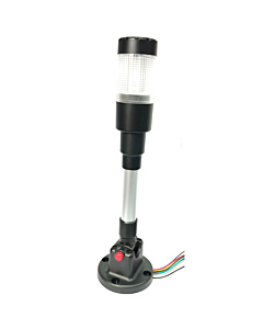 Promax 24-240V 40mm Multi Color LED Tower Light Continuous Flashing Single Stack With Buzzer Red Yellow Green
