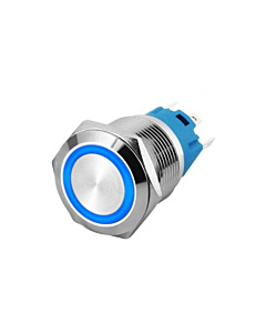 22mm ProMax PPS22006BRM Metal Push Button Switch Waterproof Momentary Blue