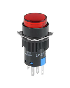 ProMax PST16240RM Push Button Momentary Switch Round 240V Red Indicator Light 