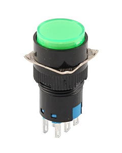 ProMax PST16240GM Push Button Momentary  Switch Round 240V Green Indicator Light 