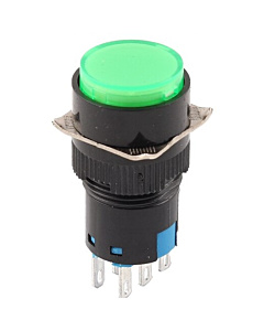 ProMax PST16240GM Push Button Momentary Switch Round 240V Green Indicator Light 2 Pole