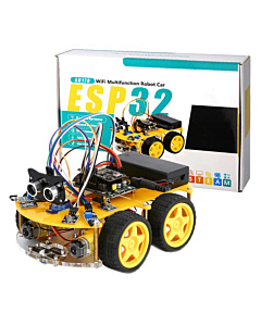 RC 4 Wheel Drive Smart Robot Car With Wifi ESP32 Multifunctional Unassembled DIY Kit