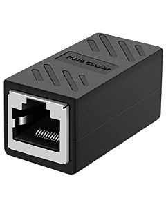 RJ45 Inline Coupler Cat7 Cat6 Cat5e Ethernet Network Lan Cable Extender Female To Female Connector Jointer Black