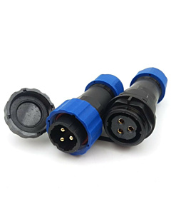 SD20 3PIN 25A Waterproof Cable Mount Aviation Connector  Male Plug Female Socket IP68