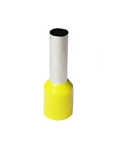 Insulated Bootlace Wire Crimp Ferrule End Terminal Lug-Yellow-0.25 sqmm