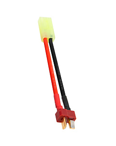 T-Plug (Deans) Male to Tamiya (Odamiya) Male Adapter Cable - 16AWG Silicone Wire (10cm)