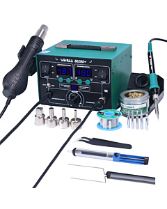 Yihua 862BD+ 2-in-1 SMD Rework Station - Hot Air Gun & 60W Soldering Iron (EU Plug)