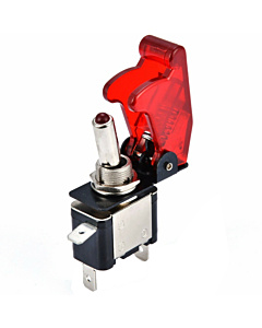 Toggle Switch With Red Led 12V With Cover And RMC Wire 