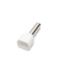Twin Insulated Bootlace Wire Crimp Ferrule End Terminal Lug white-4 sqmm