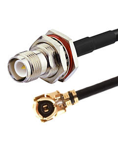 U.FL (IPEX) to RP-TNC Female Bulkhead Pigtail - 15cm (Panel Mount Jack for Cisco Antennas)