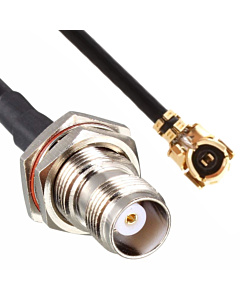 U.FL (IPEX) to TNC Female Bulkhead Pigtail - 15cm (Panel Mount Jack)