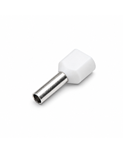 Twin Insulated Bootlace Wire Crimp Ferrule End Terminal Lug-white-0.75 sqmm