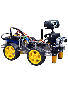 Smart RC 4 Wheel Drive Programmable Robot Car Chassis Kit PTZ Camera Wifi Unassembled DIY