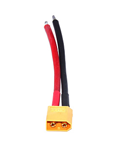 XT60 Male Connector with 14AWG High Temp Silicone Wire Pigtail - 10cm