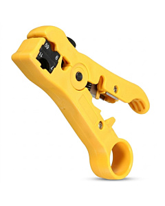 Universal Rotary Wire Stripping Tool - Yellow for Coaxial and UTP/STP Cables