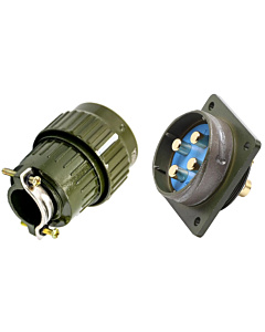 YP36 4 Pole 25A Panel Mount Aviation Connector Male Plug+Female Socket