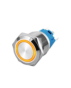 22mm ProMax PPS22006YRM Metal Push Button Switch Waterproof  Momentary Yellow