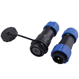 thumbnail image 2 of SZJELEN SD20 Series Panel Mount Waterproof Connector, 1 To 14 Pin, IP68, Male Plug + Female Socket 2 of 4