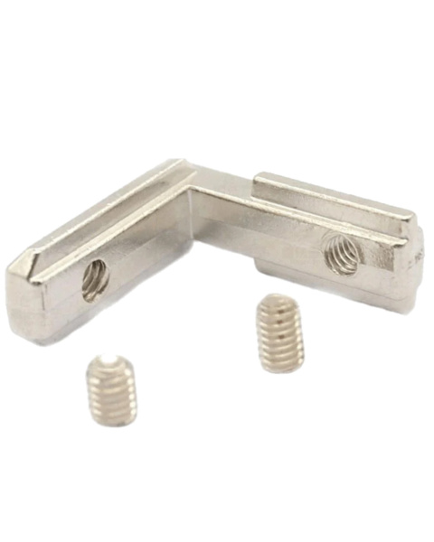 2020 Aluminum Profile Interior Corner Connector - Hidden L-Joint Bracket with M4*6 Screws