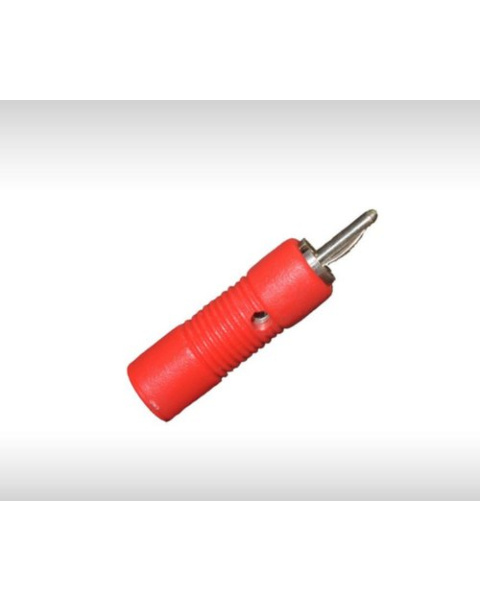 2mm Banana Plug Connector with Cross Hole - 10A - RED