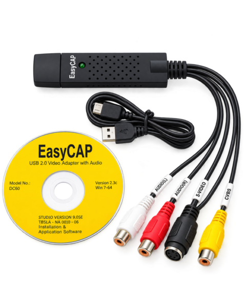 EasyCAP A072 USB 2.0 Audio Video Capture Adapter RCA to USB Converter