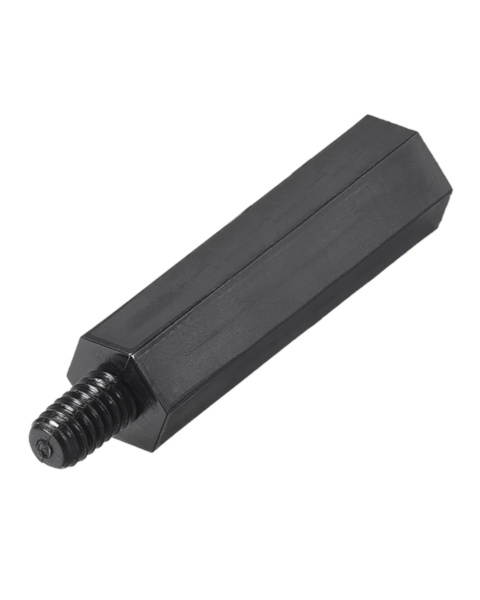 M3 x 5mm Male-Female Black Nylon Hex Spacer Standoff 