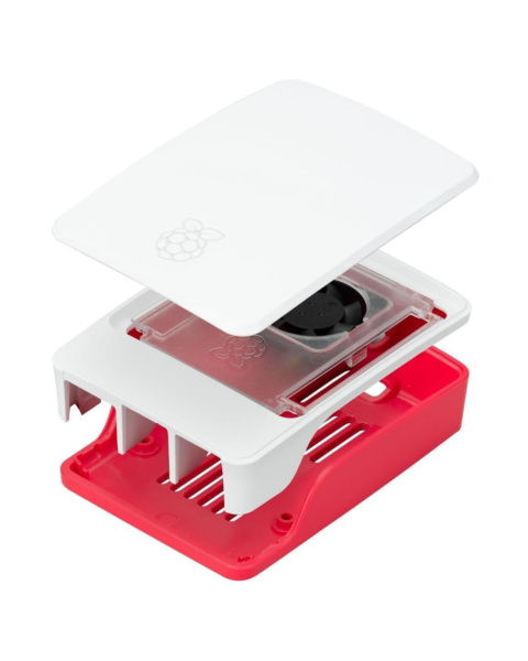 Official Raspberry Pi 5 Case Red/White with Integrated Cooling Fan