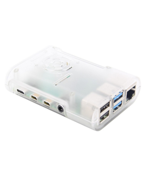 Raspberry Pi 4 Enclosure Case with Fan Heatsink Transparent