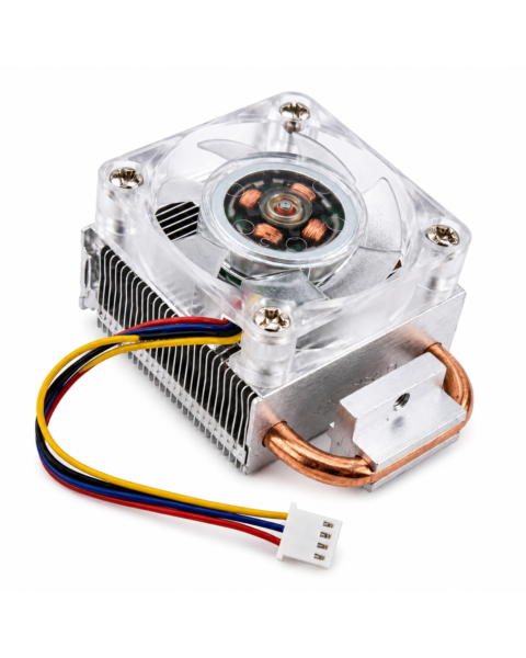 52Pi ICE Tower Cooler for Raspberry Pi 5 with RGB LED Light - Dual Copper Heat Pipes, 4-Pin PWM Fan