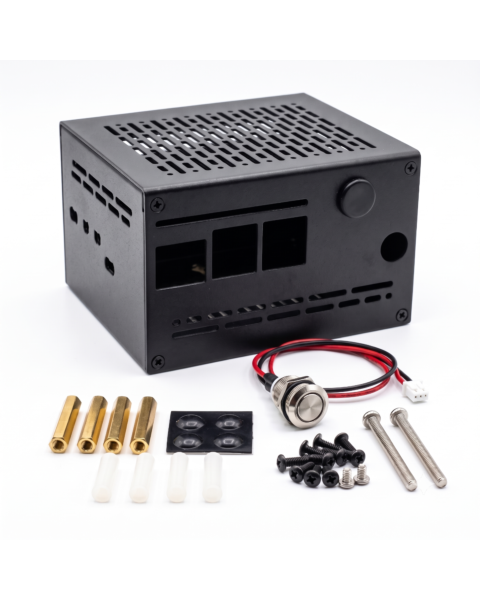 Geekworm X1202-C1 Metal Case for Raspberry Pi 5 & X1202 UPS Shield 