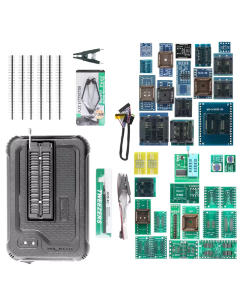 XGecu Pro T48 (TL866 3rd Gen) Universal Programmer - Full Kit with 42 Adapters & SOP8 Clip