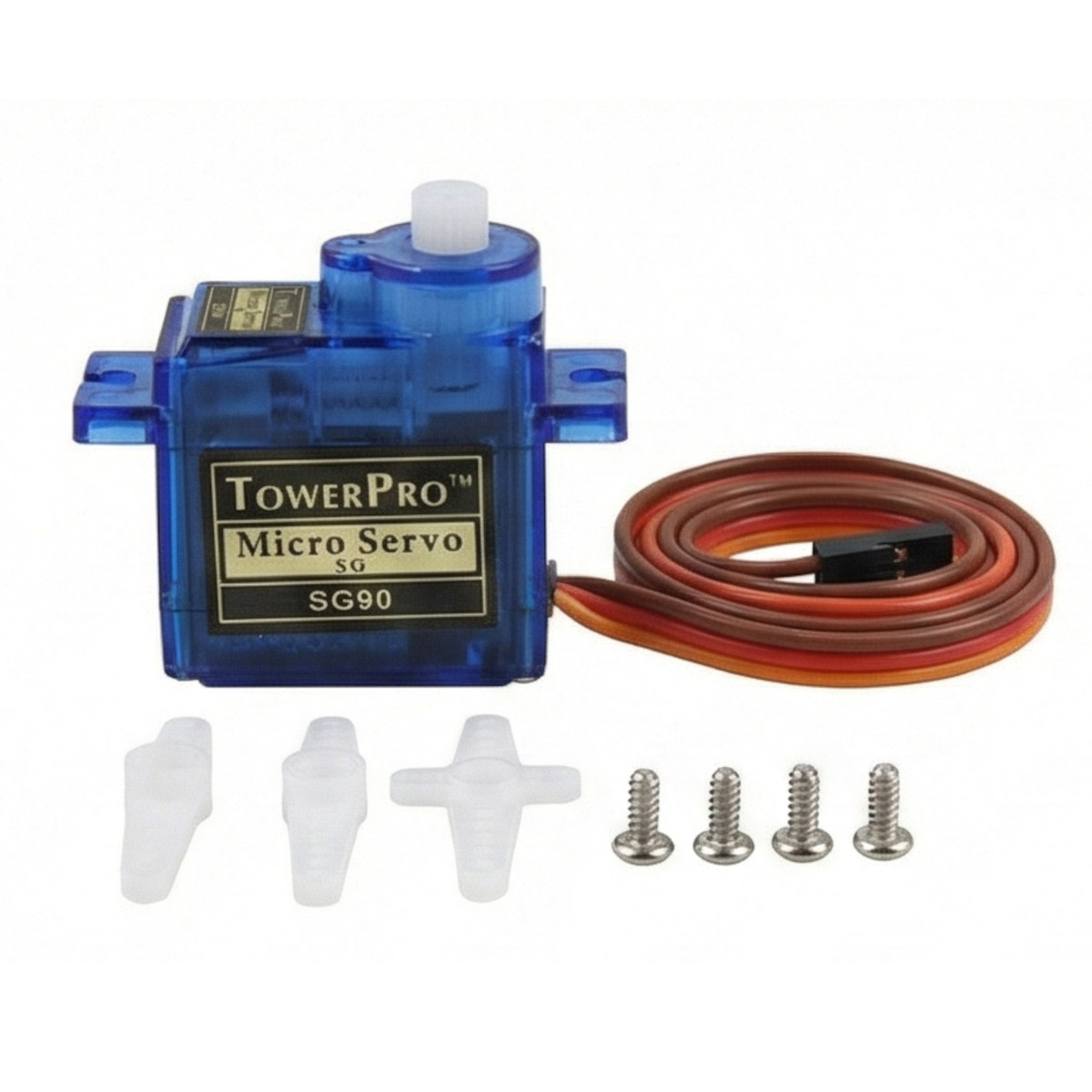 thumbnail interactive-video image 1 of Tower Pro SG90 Analog Servo Motor – 9g Micro Servo (Tower-PRO-SG90), Various Brands 1 of 5