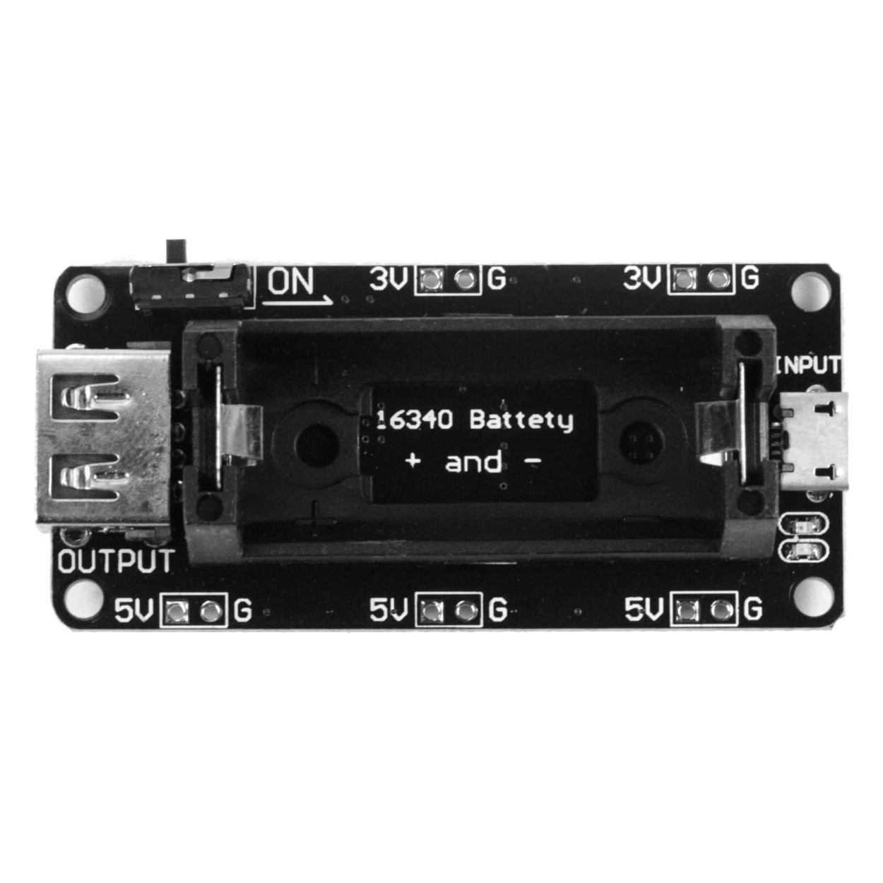 ESP8266 ESP32 Alimentatore Ricaricabile Dual 16340 Batteria Al Lio Caricabatterie Modulo Scudo Per Arduino R3 Scheda Power Bank - Foto 5