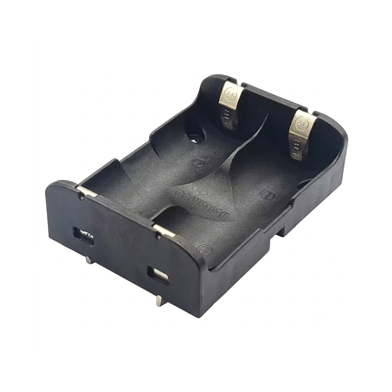 2-Slot 26650 Battery Holder with THM PCB Pins
