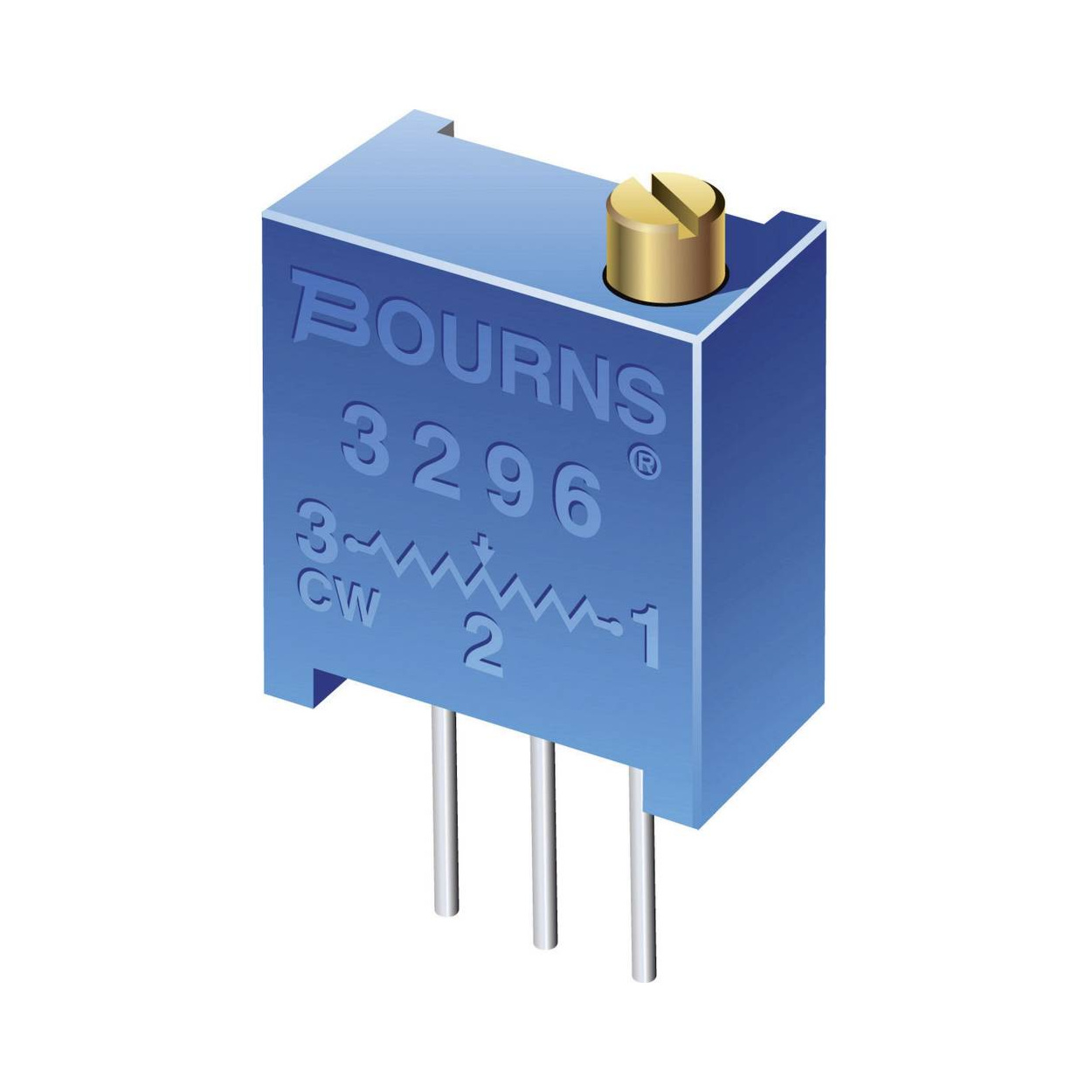 thumbnail image 2 of 2x 5000 Ohm Standing Trimmer Potentiometer – Rotary Resistance Poti 5k, 3801 2 of 4