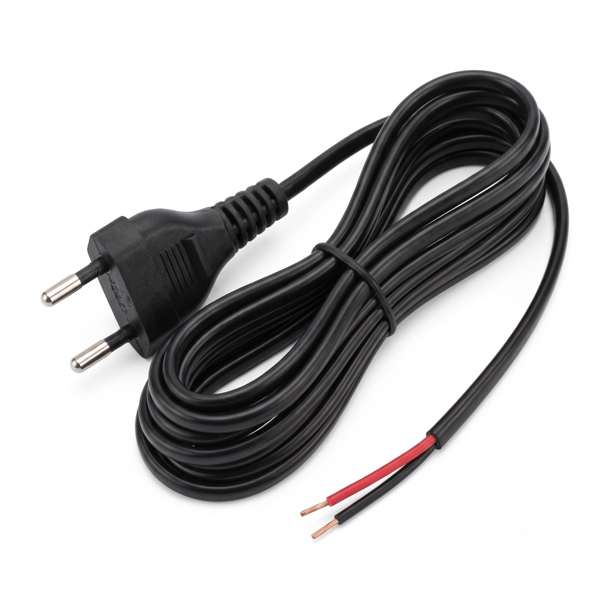 Two Pin Power Cord 1.5m 14/38 Heavy Copper Gauge 2 Core Mains Cable