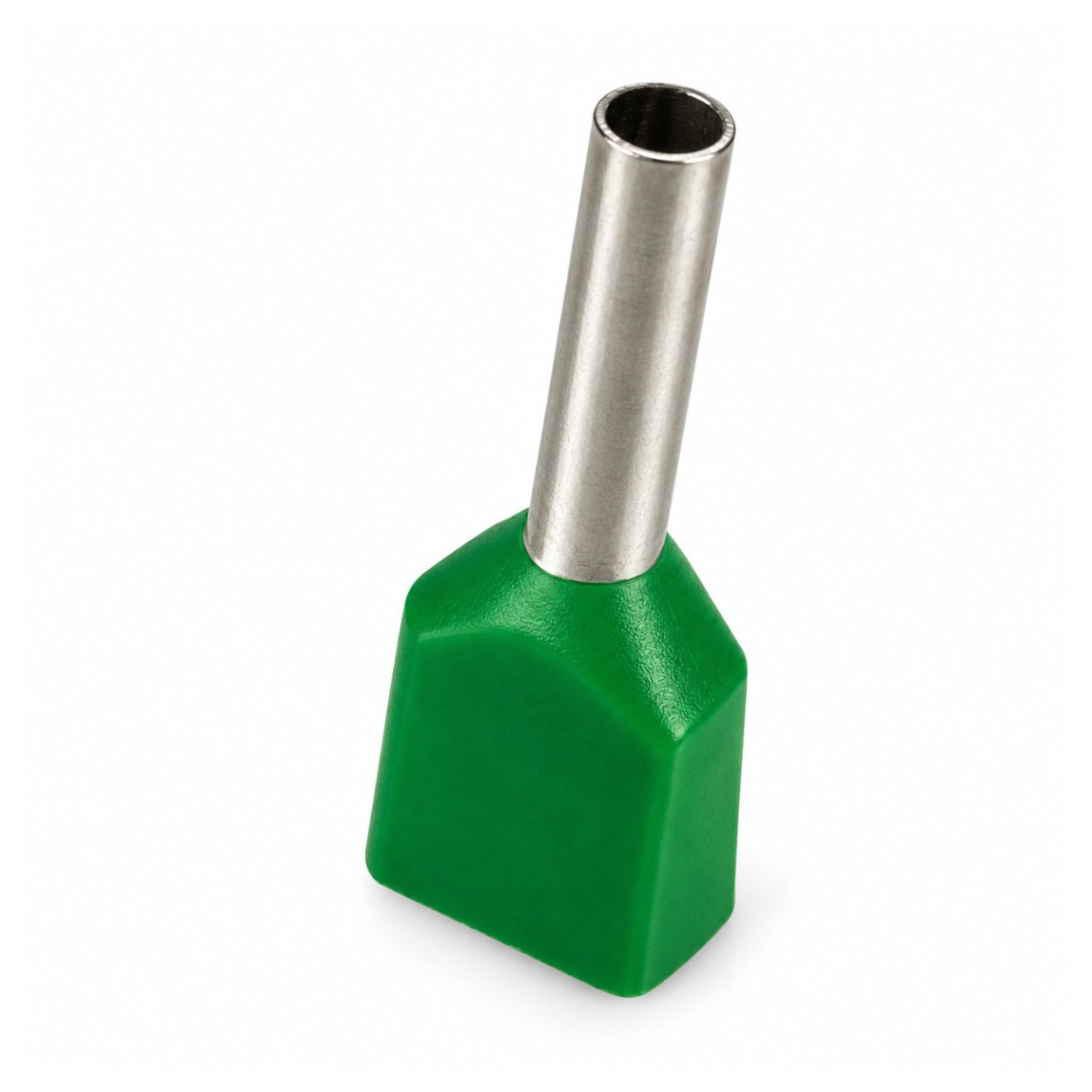 Twin Insulated Bootlace Wire Crimp Ferrule End Terminal Lug Green-12 mm