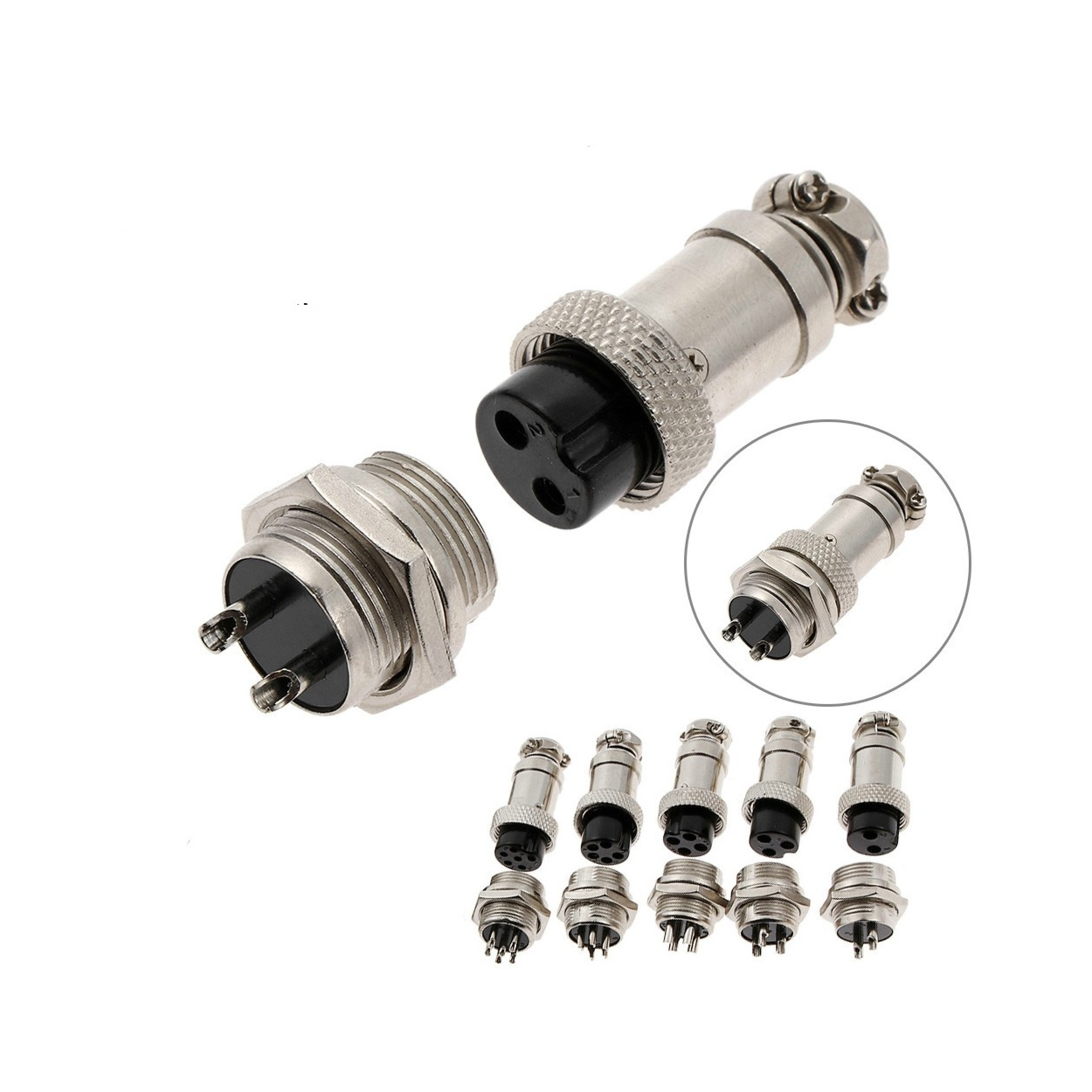 Probots 2 Pin GX16 Male to Female Aviation Plug Buy Online India