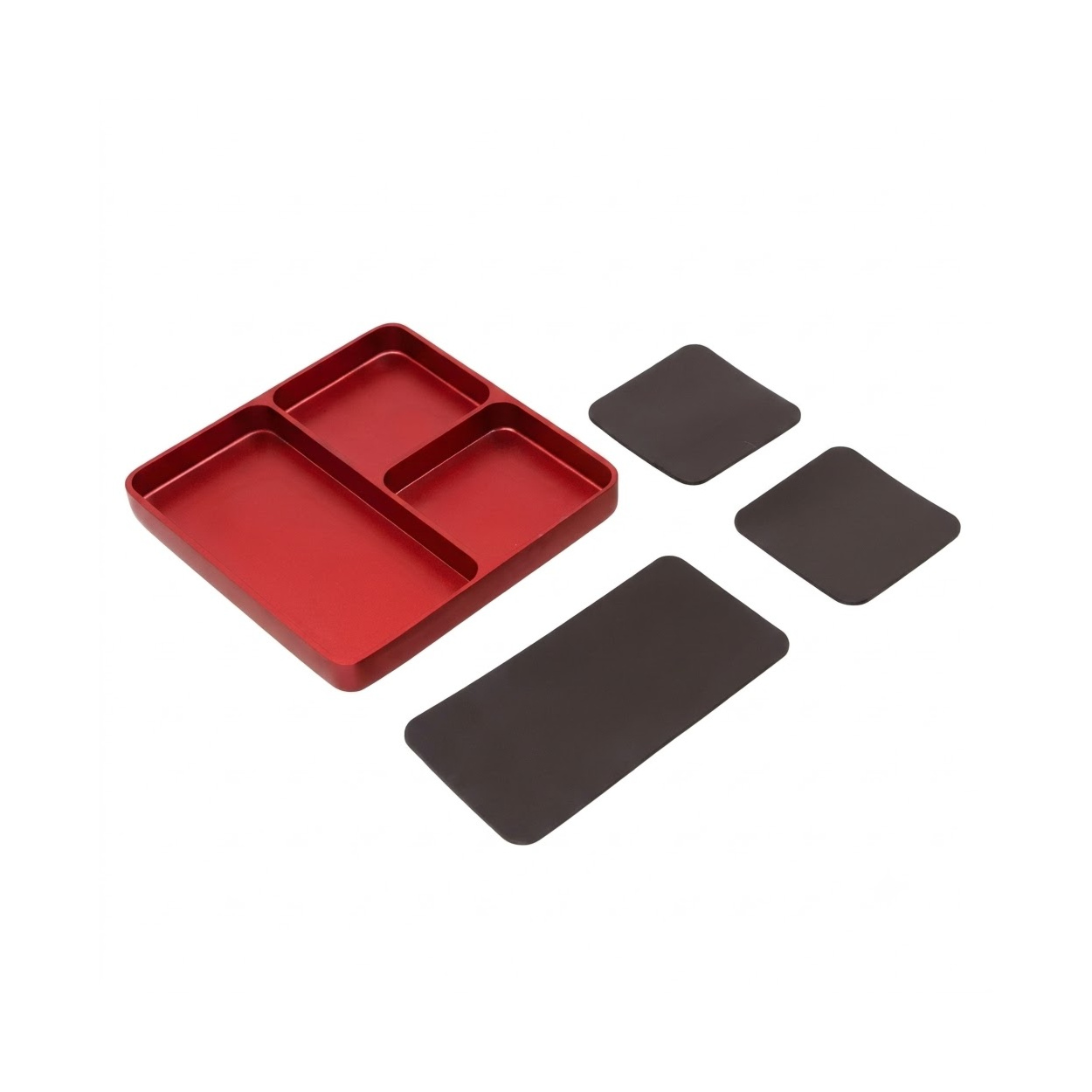 CNC Aluminum 3-Compartment Magnetic Screw & Hardware Storage Tray for RC & Benchtop Repair
