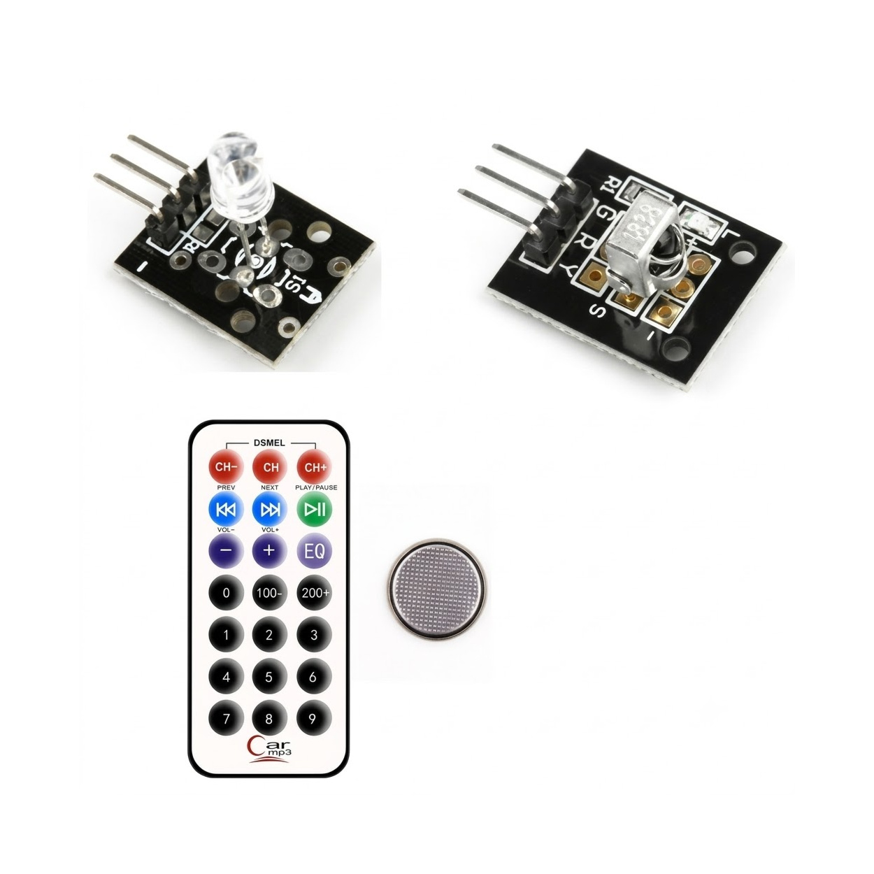 IR Infrared Transmitter and Receiver Module with Remote Control for Arduino and Electronics Projects