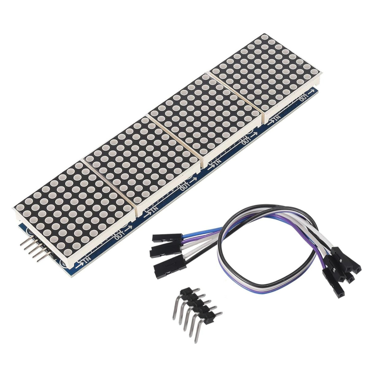 Probots MAX7219 4-in-1 Dot Matrix Display | Blue LEDs Buy Online India